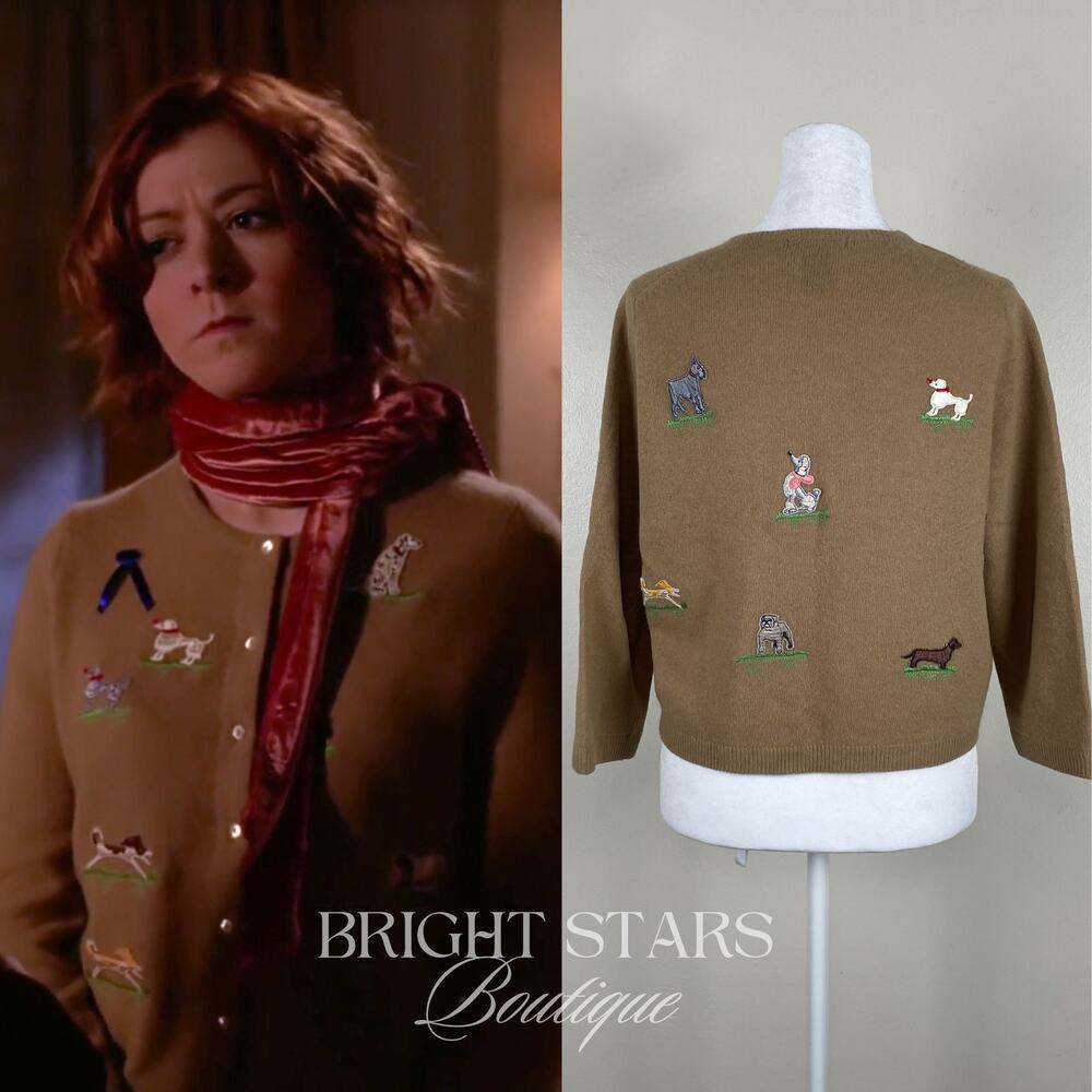 Extremely Rare Vintage Dog Cardigan Brown ASO Willow Buffy the Vampire Slayer - Picture 4 of 16